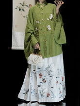 Load image into Gallery viewer, Ming Yun 明韵 Embroidered Liling Duijin Pipa Sleeve Cotton Ao Shirt