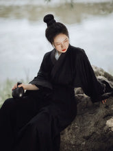 Load image into Gallery viewer, Mo Se 墨色 Ink Stone Han Wei Jin Daily Cotton Linen Unisex Zhiju Robe