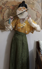 Load image into Gallery viewer, Chun yi 春意 Olive Green Weijin Tang 10 Panel Poqun Skirt