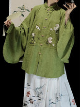 Load image into Gallery viewer, Ming Yun 明韵 Embroidered Liling Duijin Pipa Sleeve Cotton Ao Shirt