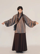 Load image into Gallery viewer, Gan Cao 甘草 Licorice Modernized Ming Dynasty Liling Top &amp; Easy-Wear Mamian Set